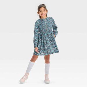 Girl’s Floral Long-Sleeve Dress